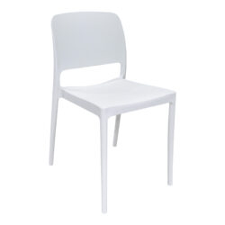 Καρέκλα Fenxy pakoworld pp σε λευκή απόχρωση 38x42x77εκ