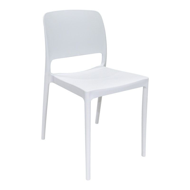 127-000189 Καρέκλα Fenxy pakoworld pp σε λευκή απόχρωση 38x42x77εκ