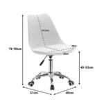 Καρέκλα γραφείου εργασίας Gaston II pakoworld pp-pu cappuccino 48x57x77-90εκ - Image 8