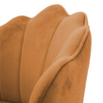 Σκαμπό μπαρ Nataly pakoworld βελούδο κεραμιδί-μέταλλο χρυσό - Image 5