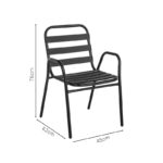 Tραπεζαρία Sussie-Vergo pakoworld σετ 3τεμ σαμπανιζέ μέταλλο-αλουμίνιο Φ60x70εκ - Image 6