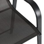 Σκαμπό μπαρ μεσαίου ύψους Calan pakoworld μέταλλο-textilene σε ανθρακί απόχρωση 55x70x114εκ - Image 6