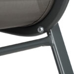 Σκαμπό μπαρ μεσαίου ύψους Calan pakoworld μέταλλο-textilene σε ανθρακί απόχρωση 55x70x114εκ - Image 7