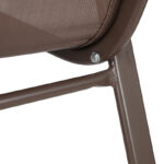 Σκαμπό μπαρ μεσαίου ύψους Calan pakoworld σκούρο καφέ μέταλλο-textilene σε καφέ απόχρωση 55x70x114εκ - Image 7