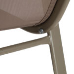 Σκαμπό μπαρ μεσαίου ύψους Calan pakoworld σαμπανιζέ μέταλλο-textilene σε ανοιχτή καφέ απόχρωση 55x70x114εκ - Image 7