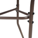 Τραπέζι ημικυκλικό Bion pakoworld γυαλί-μέταλλο σε καφέ απόχρωση 70x40x65εκ - Image 6