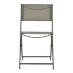 Καρέκλα Jeve pakoworld πτυσσόμενη μέταλλο-textilene σε ανθρακί απόχρωση 46x51x81εκ - Image 5