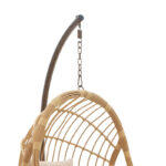 Κούνια Lacie pakoworld κρεμαστή μέταλλο καφέ-pe φυσικό-μαξιλάρι μπεζ - Image 6