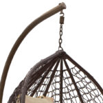 Κούνια Zafer pakoworld μέταλλο-pp καφέ-μαξιλάρι μπεζ - Image 5