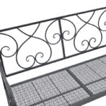 Παγκάκι Cazpo pakoworld μέταλλο σε μαύρη απόχρωση 114x45x90εκ - Image 4