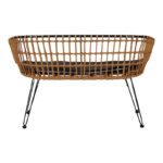 Καναπές 2θέσιος Naoki pakoworld μέταλλο μαύρο-pe φυσικό 120x55x79εκ - Image 7