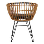 Πολυθρόνα Naoki pakoworld μαύρο μέταλλο-pe φυσικό - Image 7