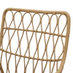 Πολυθρόνα Naoki pakoworld μέταλλο μαύρο-pe φυσικό-μαξιλάρι - Image 5