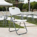 Καρέκλα catering-συνεδρίου πτυσσόμενη Edison pakoworld χρώμα λευκό - Image 2