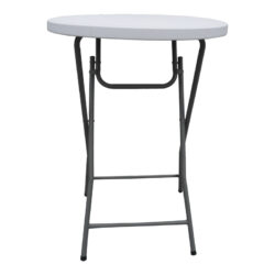 Τραπέζι μπαρ catering Event pakoworld πτυσσόμενο λευκό Φ81x110εκ