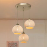 Φωτιστικό οροφής τρίφωτο PWL-1121 pakoworld Ε27 κρεμ-χρυσό Φ40x75εκ - Image 2