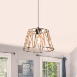 Φωτιστικό οροφής μονόφωτο PWL-1160 pakoworld E27 μαύρο-σχοινί 31x23.5εκ - Image 2