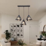 Φωτιστικό οροφής τρίφωτο Lich pakoworld pp σε μαύρη απόχρωση 60x24x75εκ - Image 2