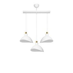 Φωτιστικό οροφής τρίφωτο Triha pakoworld pp σε λευκή απόχρωση 60x22x90εκ