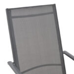 Πολυθρόνα Candor pakoworld ανθρακί μέταλλο και γκρι textilene 51.5x63.5x107εκ - Image 7