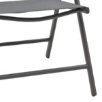 Πολυθρόνα Candor pakoworld ανθρακί μέταλλο και γκρι textilene 51.5x63.5x107εκ - Image 9