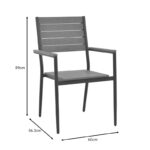 Πολυθρόνα Uplift pakoworld αλουμίνιο ανθρακί- plywood γκρι 60x56.3x89εκ - Image 9