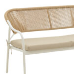 Σαλόνι Bonanza pakoworld σετ 4τμχ rattan μπεζ-αλουμίνιο λευκό - Image 12