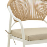 Σαλόνι Bonanza pakoworld σετ 4τμχ rattan μπεζ-αλουμίνιο λευκό - Image 7