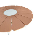 Τραπεζαρία Pinap-Dashiell σετ 5τεμ pakoworld λευκό αλουμίνιο και plywood σε φυσική απόχρωση Φ110x74εκ - Image 8