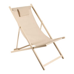 Σεζλόνγκ επαγγελματική Corte pakoworld αλουμίνιο cappuccino-textilene σε καφέ απόχρωση