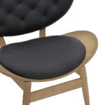 Πολυθρόνα relax Udalle pakoworld μασίφ ξύλο καρυδί-PU μάυρο 77x70x82εκ - Image 6