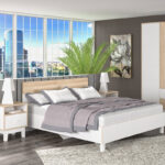 Κρεβάτι Awell pakoworld sonoma-λευκό 160x200εκ - Image 2