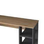 Γραφείο με βιβλιοθήκη Goldie pakoworld ανθρακί-φυσικό 160x45x161.8εκ - Image 5