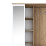 Έπιπλο εισόδου Zozmo pakoworld καρυδί-λευκό μελαμίνης 120x37.5x198.6εκ - Image 5