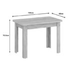 Τραπέζι Celeste pakoworld μελαμίνης σε oak απόχρωση 100x60x73.5εκ - Image 5