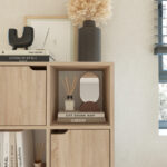 Βιβλιοθήκη Bookel pakoworld μελαμίνης σε sonoma απόχρωση 59.5x27.5x89εκ - Image 4