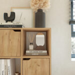 Βιβλιοθήκη Bookel pakoworld μελαμίνης σε oak απόχρωση 59.5x27.5x89εκ - Image 4