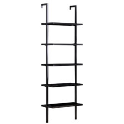 Ραφιέρα τοίχου Harris pakoworld σε μαύρη απόχρωση 60x22x200εκ