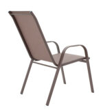 Τραπεζαρία Ensure-Calan σετ 5τεμ pakoworld μέταλλο-textilene καφέ - Image 3