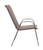 Τραπεζαρία Ensure-Calan σετ 5τεμ pakoworld μέταλλο-textilene καφέ - Image 4