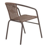 Τραπεζαρία Ensure-Obbi σετ 5τεμ pakoworld μέταλλο-pe καφέ - Image 3