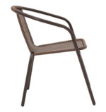 Τραπεζαρία Ensure-Obbi σετ 5τεμ pakoworld μέταλλο-pe καφέ - Image 4