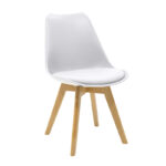 Tραπεζαρία Natali-Gaston σετ 5τμχ λευκό σε απόχρωση λευκό-φυσικό 120x80x73εκ - Image 2