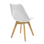 Tραπεζαρία Natali-Gaston σετ 5τμχ λευκό σε απόχρωση λευκό-φυσικό 120x80x73εκ - Image 3