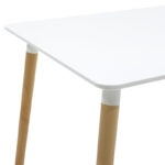 Tραπεζαρία Natali-Gaston σετ 5τμχ λευκό σε απόχρωση λευκό-φυσικό 120x80x73εκ - Image 6