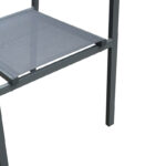 Τραπεζαρία Moly - Kliton Ι σετ 5τεμ pakoworld ανθρακί αλουμίνιο και textilene σε ανθρακί απόχρωση 80x80x74εκ - Image 4