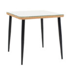 Τραπεζαρία Naoki U σετ 3τεμ pakoworld rattan pe σε φυσική απόχρωση και μαύρο μέταλλο 80x80x78εκ - Image 2