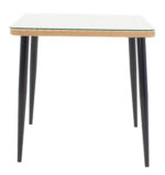 Τραπεζαρία Naoki U σετ 5τεμ pakoworld rattan pe σε φυσική απόχρωση και μαύρο μέταλλο 80x80x78εκ - Image 3