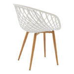 Τραπεζαρία Ezra-Julita pakoworld σετ 3τεμ pp-mdf σε λευκό-φυσική απόχρωση Φ80x73εκ - Image 3