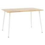 Τραπεζαρία Gaston-Cuba pakoworld σετ 5τεμ pp-mdf σε λευκή-sonoma απόχρωση120x80x75εκ - Image 5